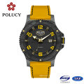 2016 New Design Genuine Leather Carbon Fiber Watch